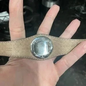 Authentic Gucci G silver logo watch with genuine black leather double GG band. Gucci | Accessories | Authentic Gucci G Silver Logo Watch  main image 3